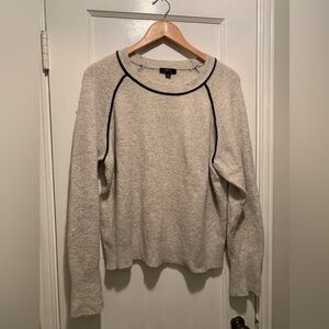 J. Crew Tipped Raglan Warm Wool Alpaca Blend Sweater XL